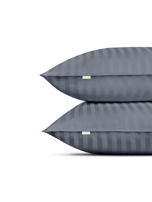 Набор наволочек сатин на подушку STEEL Cosas модель SetPillow_StrSatin_53Steel_40x60 Фото