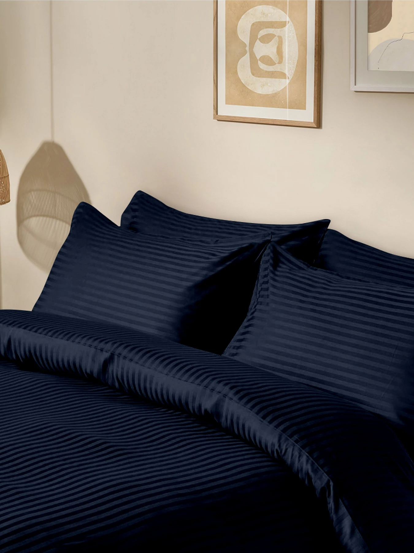 Набір наволочок сатин на подушку NAVY Cosas модель SetPillow_StrSatin_51Navy_40x60 Фото