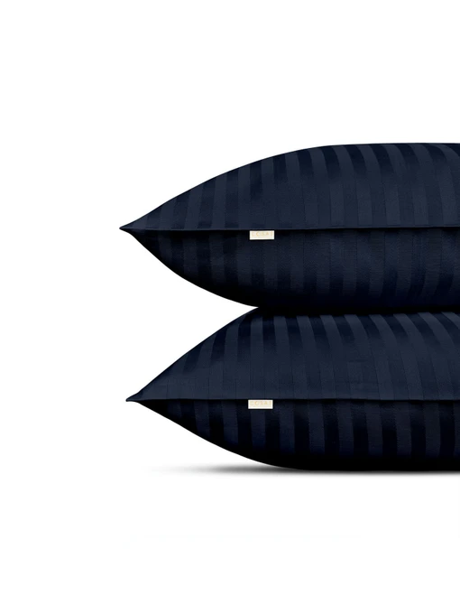 Набор наволочек сатин на подушку NAVY Cosas модель SetPillow_StrSatin_51Navy_40x60 Фото