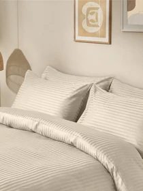 Набір наволочок сатин на подушку BISCUIT Cosas модель SetPillow_StrSatin_27Biscuit_40x60 Фото