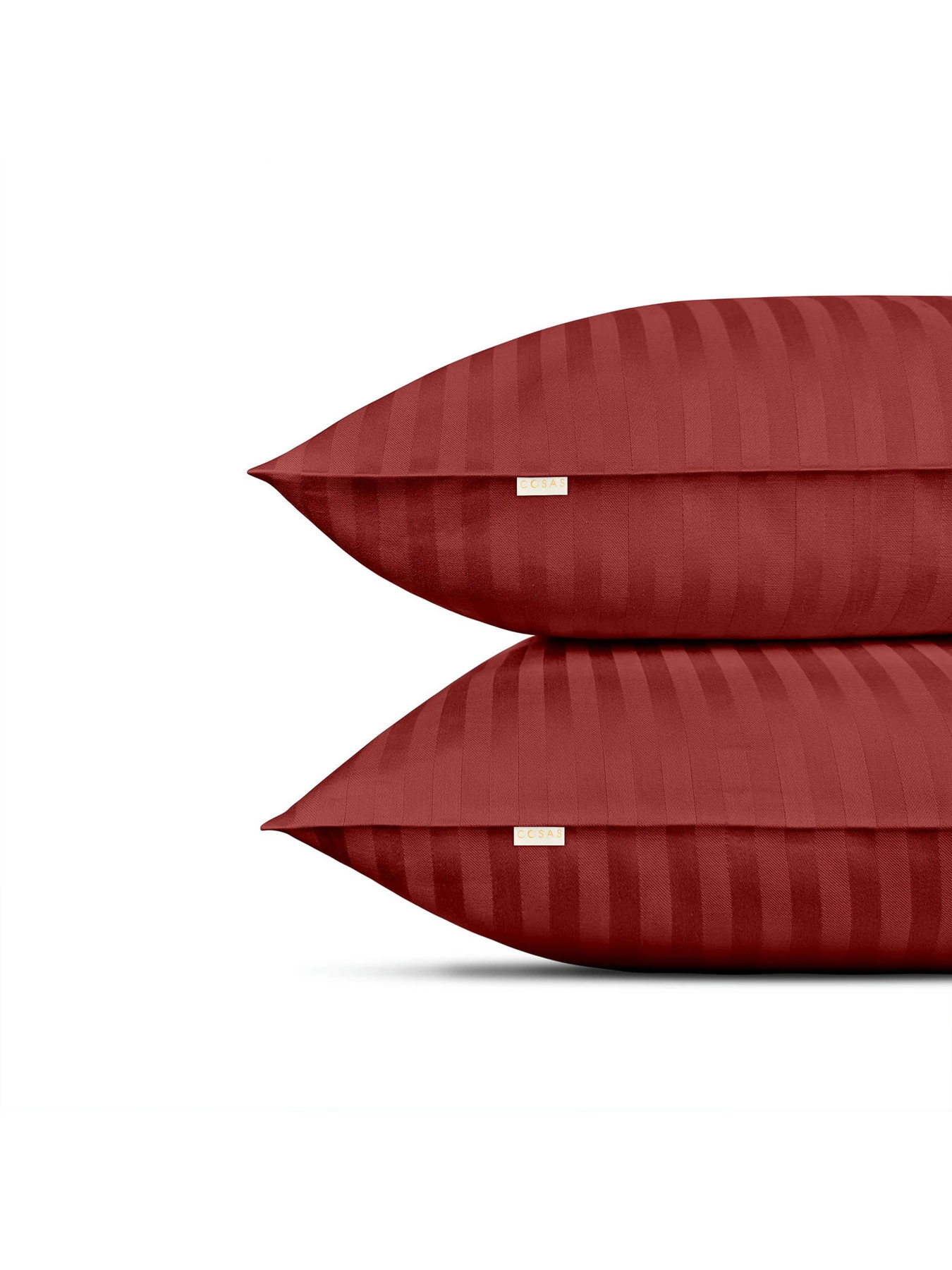 Набор наволочек сатин на подушку BURGUNDY Cosas модель SetPillow_StrSatin_13Burgundy_40x60 Фото