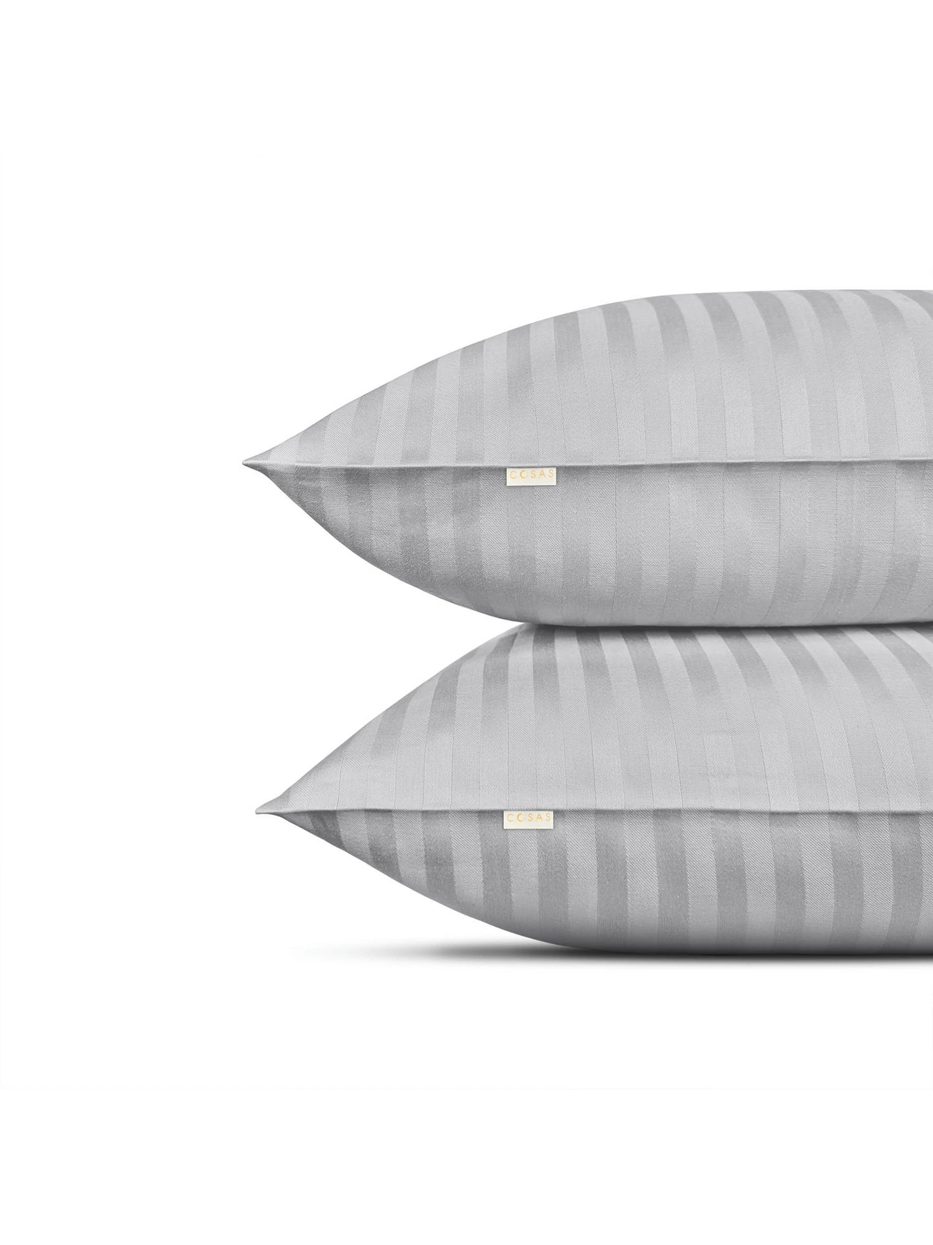 Набір наволочок сатин на подушку SILVER Cosas модель SetPillow_StrSatin_09Silver_40x60 Фото