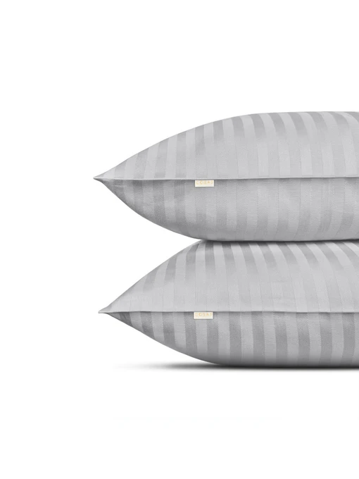 Набор наволочек сатин на подушку SILVER Cosas модель SetPillow_StrSatin_09Silver_40x60 Фото
