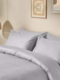 Набір наволочок сатин на подушку SILVER Cosas модель SetPillow_StrSatin_09Silver_40x60 Фото