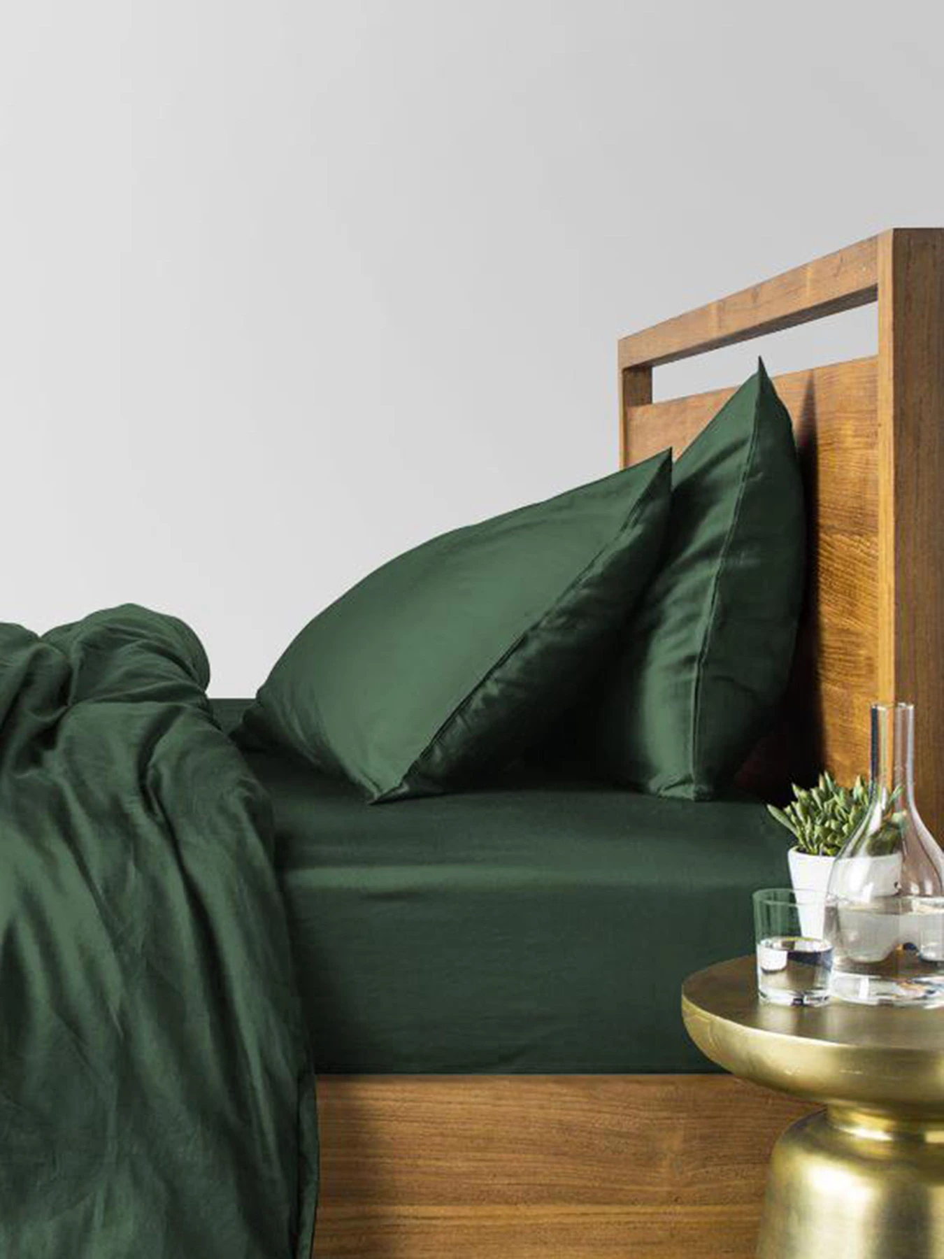 Набір наволочок сатин на подушку GREEN Cosas модель SetPillow_Satin_54Green_40x60 Фото