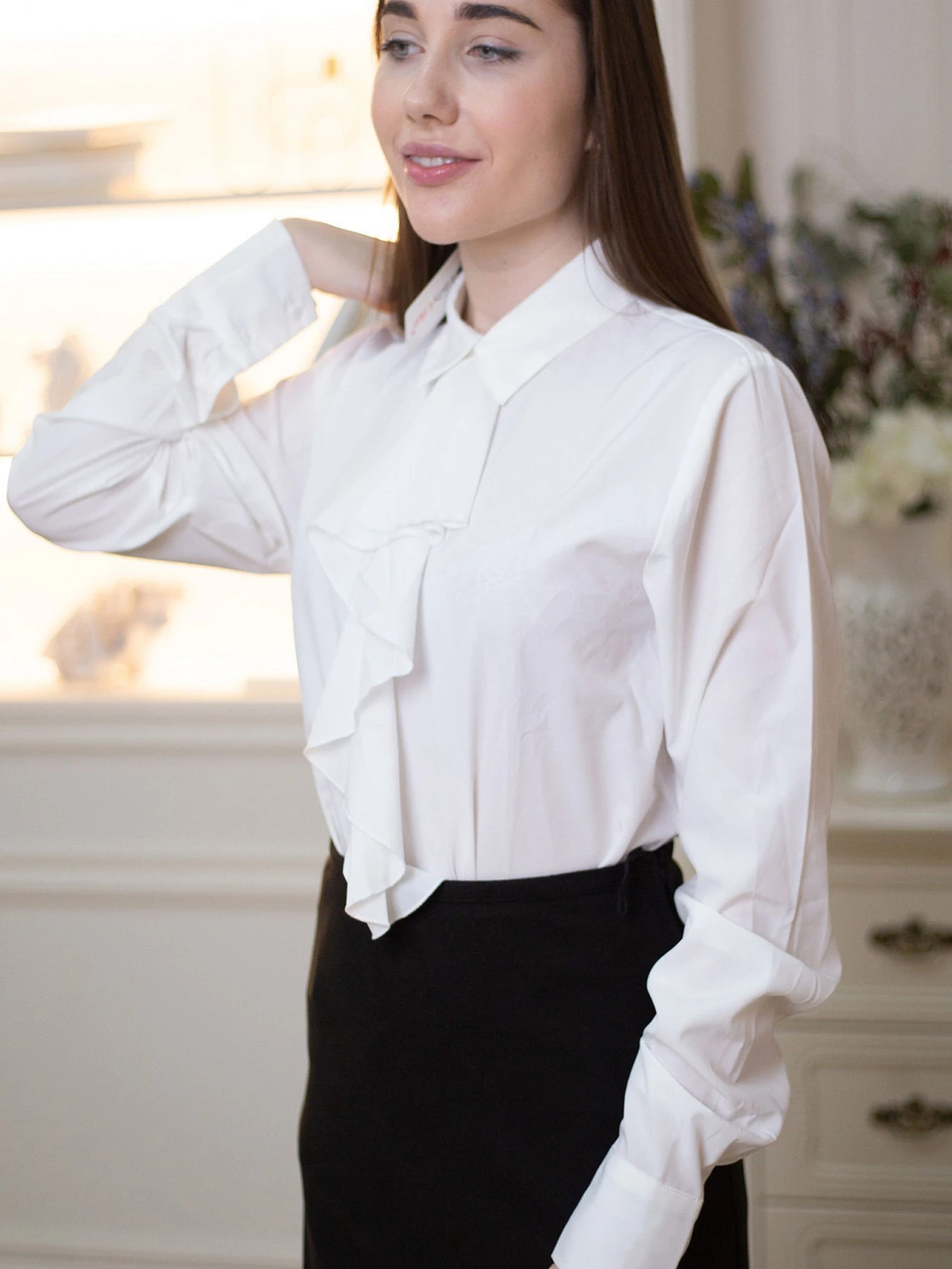 Рубашки LadyLike модель ll189910000-molochnij Фото