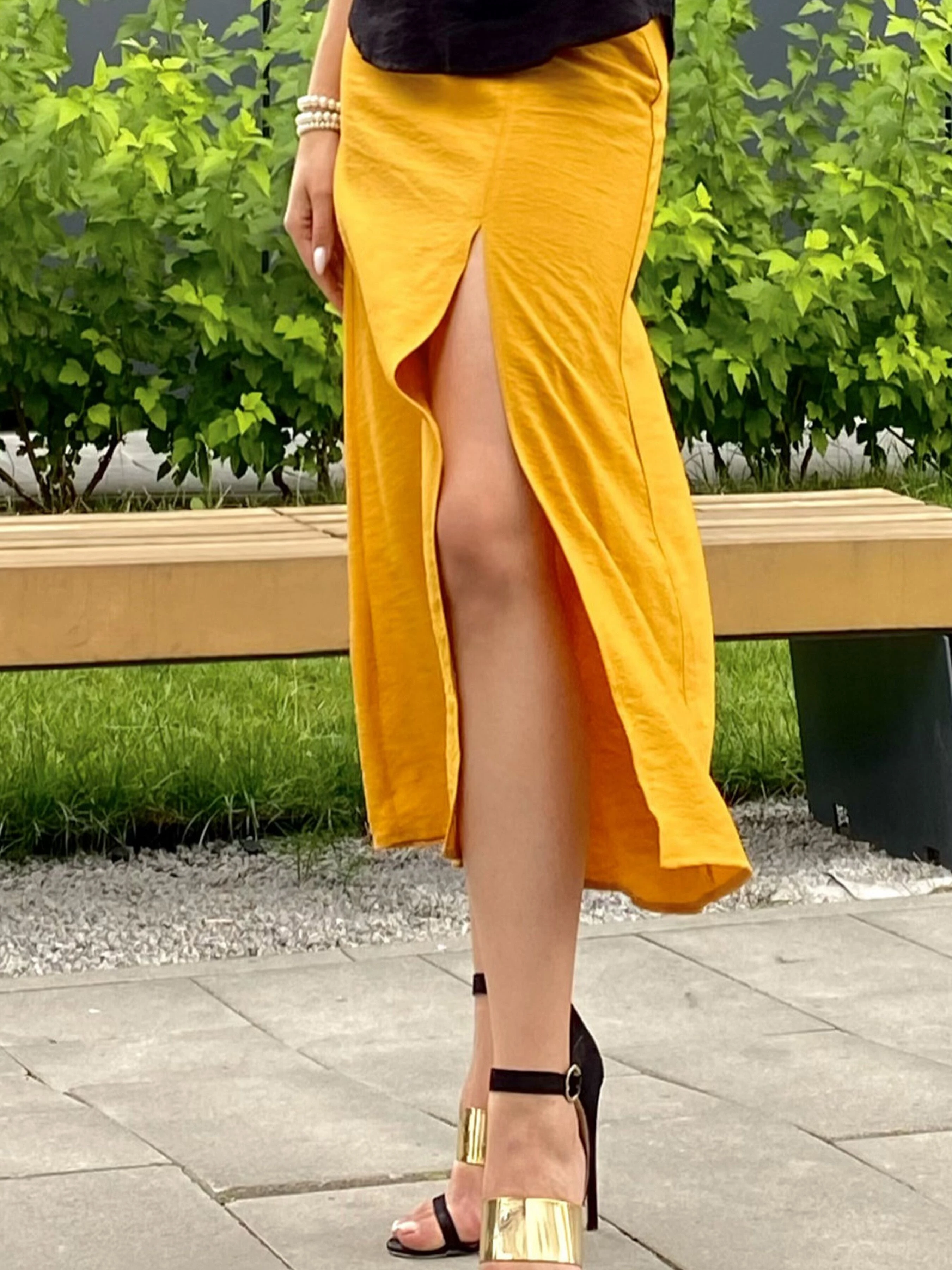 Лляна Жіноча Спідниця міді LadyLike
