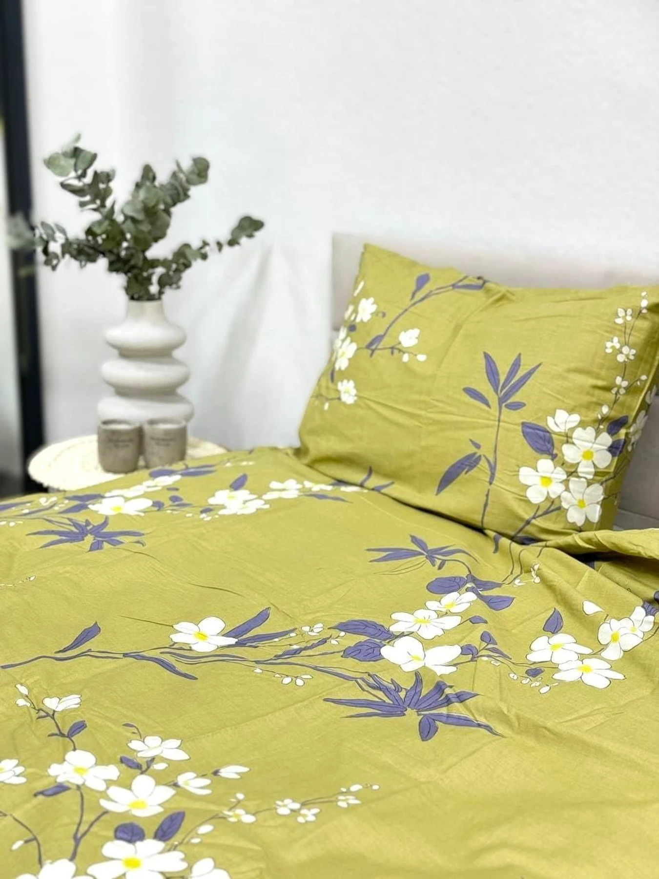 Комплект постельного белья Евро горчичный Ecotton модель 23342 Комплект постельного белья Евро горчичный Ecotton модель 23342 Фото