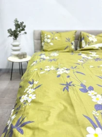 Комплект постельного белья Евро горчичный Ecotton модель 23342 Фото