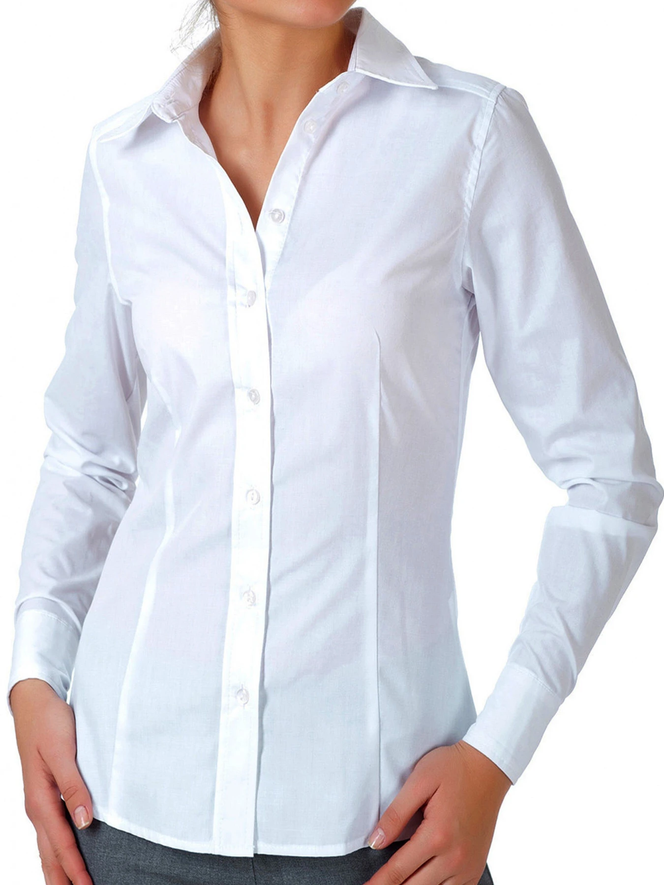 Рубашки LadyLike модель ll43110000-bilij Рубашки LadyLike модель ll43110000-bilij Фото