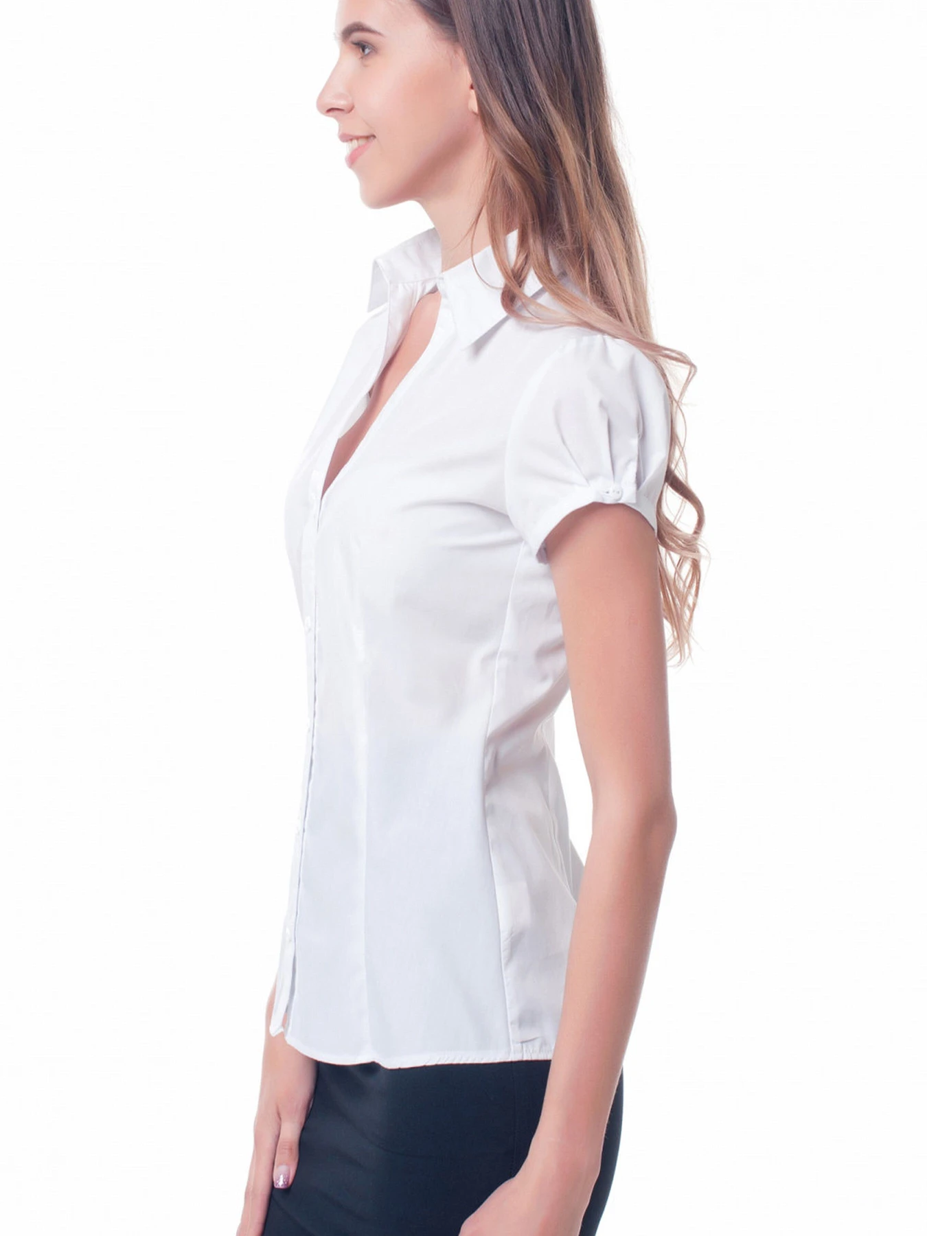 Рубашки LadyLike модель ll23010010-bilij Рубашки LadyLike модель ll23010010-bilij Фото