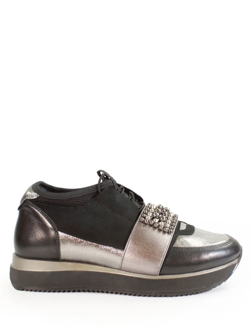 Кросівки It-girl модель D19YA-205black-silver Фото