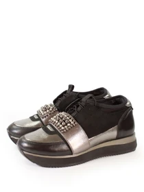 Кросівки It-girl модель D19YA-205black-silver Фото