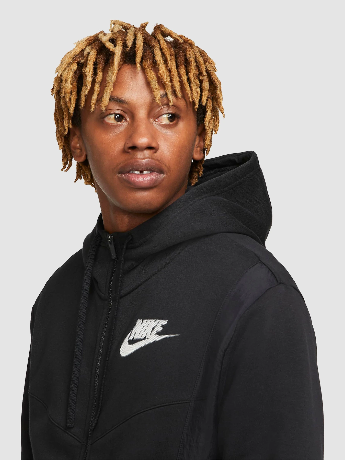 Худи и свитшоты NIKE Sportswear Hybrid Full-Zip Fleece Hoodie модель DO7228-010 Худи и свитшоты NIKE Sportswear Hybrid Full-Zip Fleece Hoodie модель DO7228-010 Фото