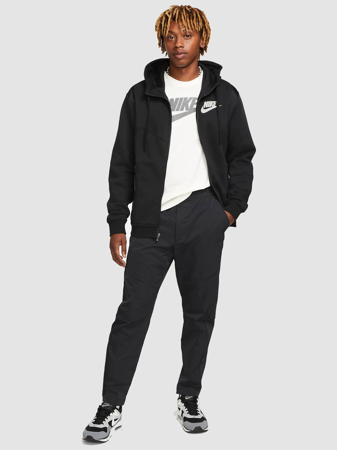 Худи и свитшоты NIKE Sportswear Hybrid Full-Zip Fleece Hoodie модель DO7228-010 Худи и свитшоты NIKE Sportswear Hybrid Full-Zip Fleece Hoodie модель DO7228-010 Фото