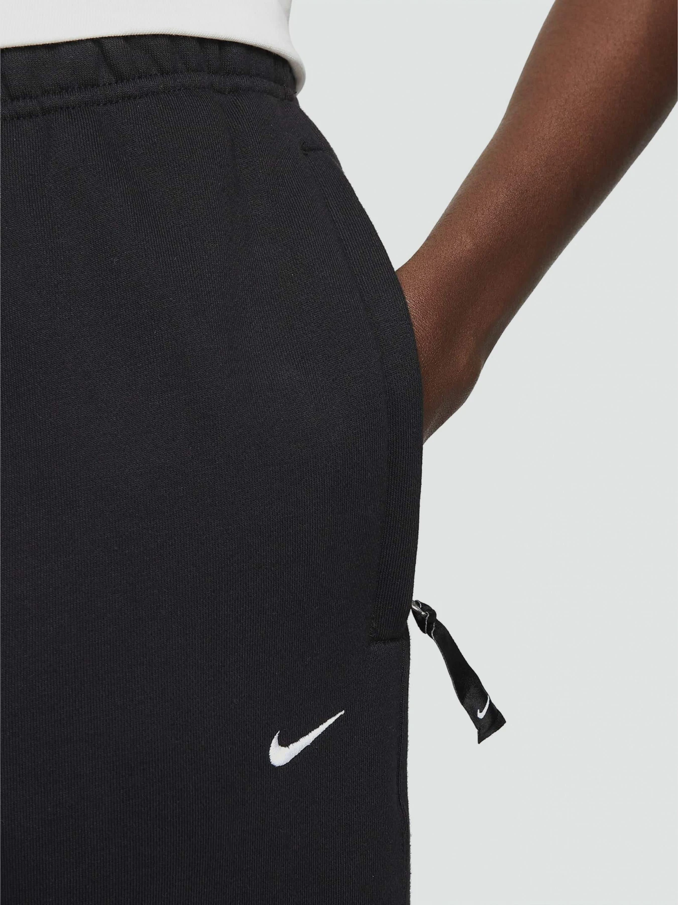 Брюки NIKE Solo Swoosh Fleece Joggers модель DX1364-010 Брюки NIKE Solo Swoosh Fleece Joggers модель DX1364-010 Фото