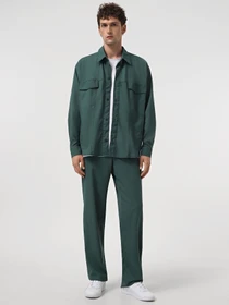 Штани IJ модель pantsi-linen-emerald Фото