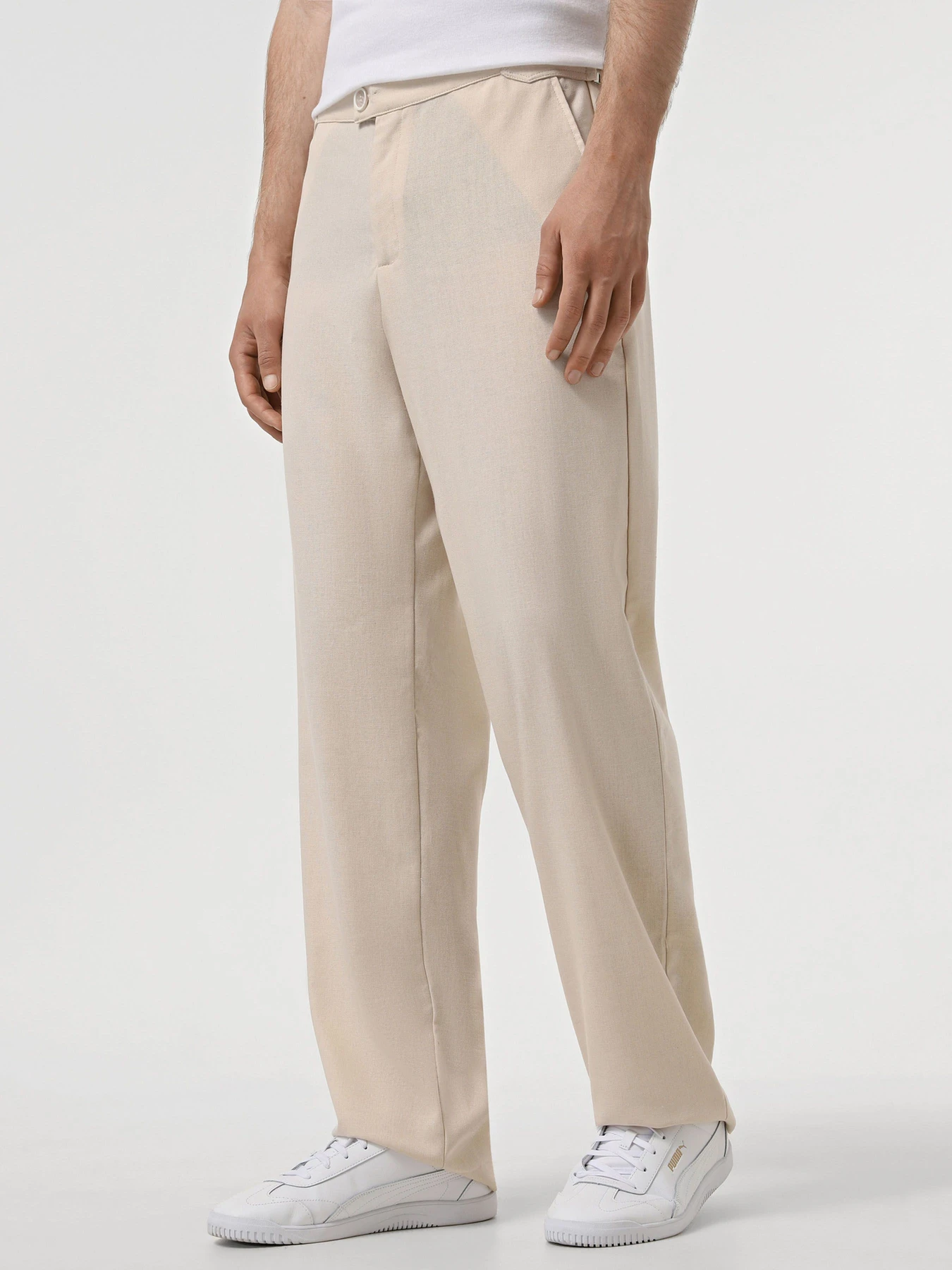 Штани IJ модель pantsi-linen-bez Штани IJ модель pantsi-linen-bez Фото