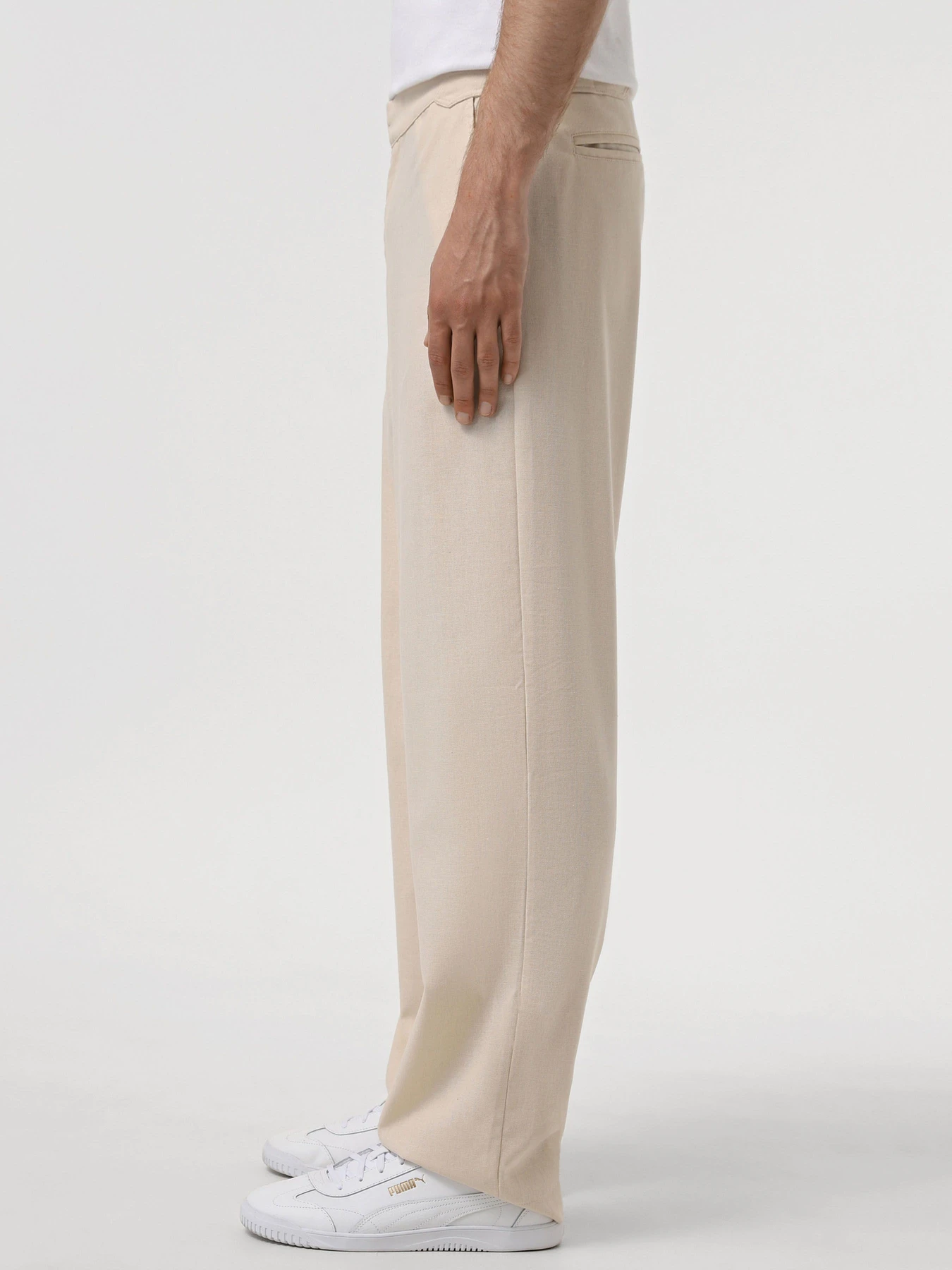 Штани IJ модель pantsi-linen-bez Штани IJ модель pantsi-linen-bez Фото