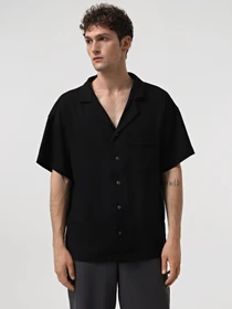 Рубашки IJ модель ij-sorochkaKR-linen-black-man Фото
