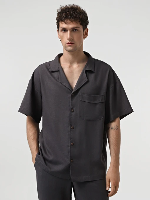 Рубашки IJ модель ij-sorochkaKR-linen-grafit-man Фото