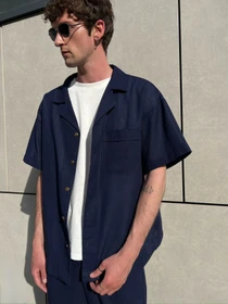 Рубашки IJ модель ij-sorochkaKR-linen-navi-man Фото