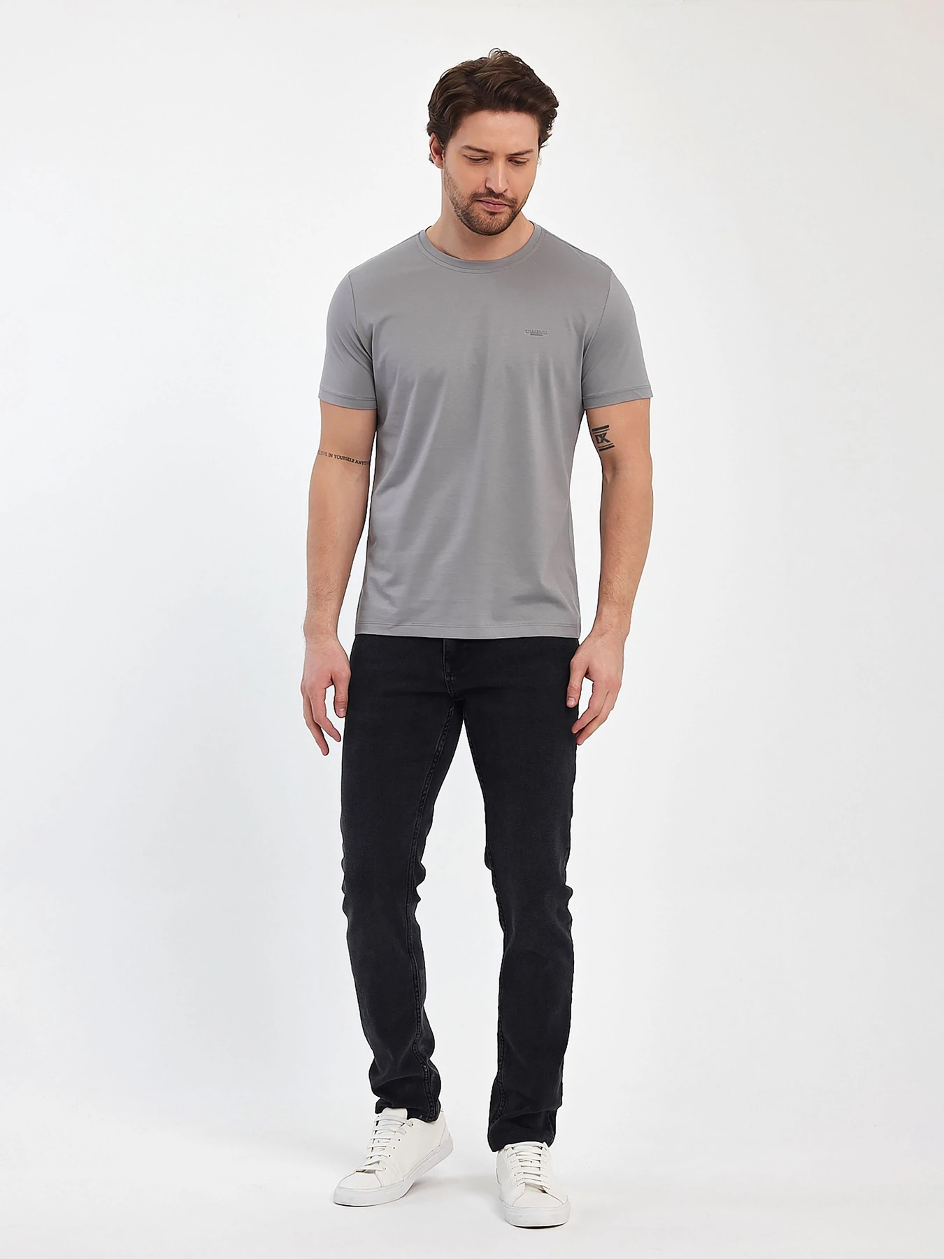 Футболки і поло Trend Collection модель TC12467LightGreyFTBLK Фото