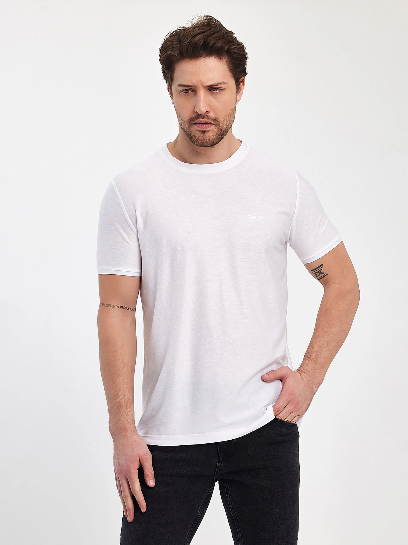 Футболки і поло Trend Collection модель TC12460WhiteFTBLK Фото
