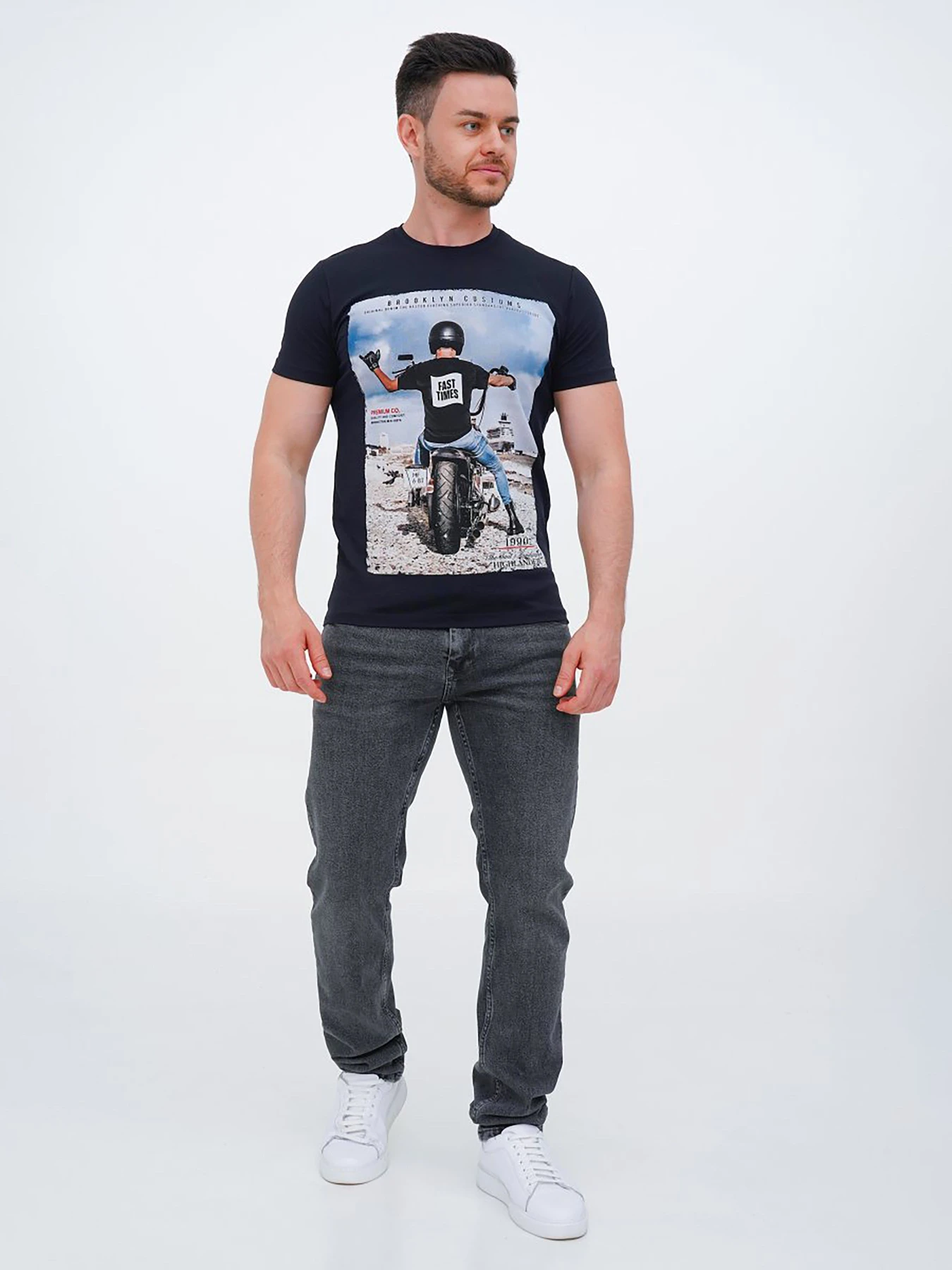Футболки и поло Trend Collection модель TC12187DarkBlueFTBLK Фото