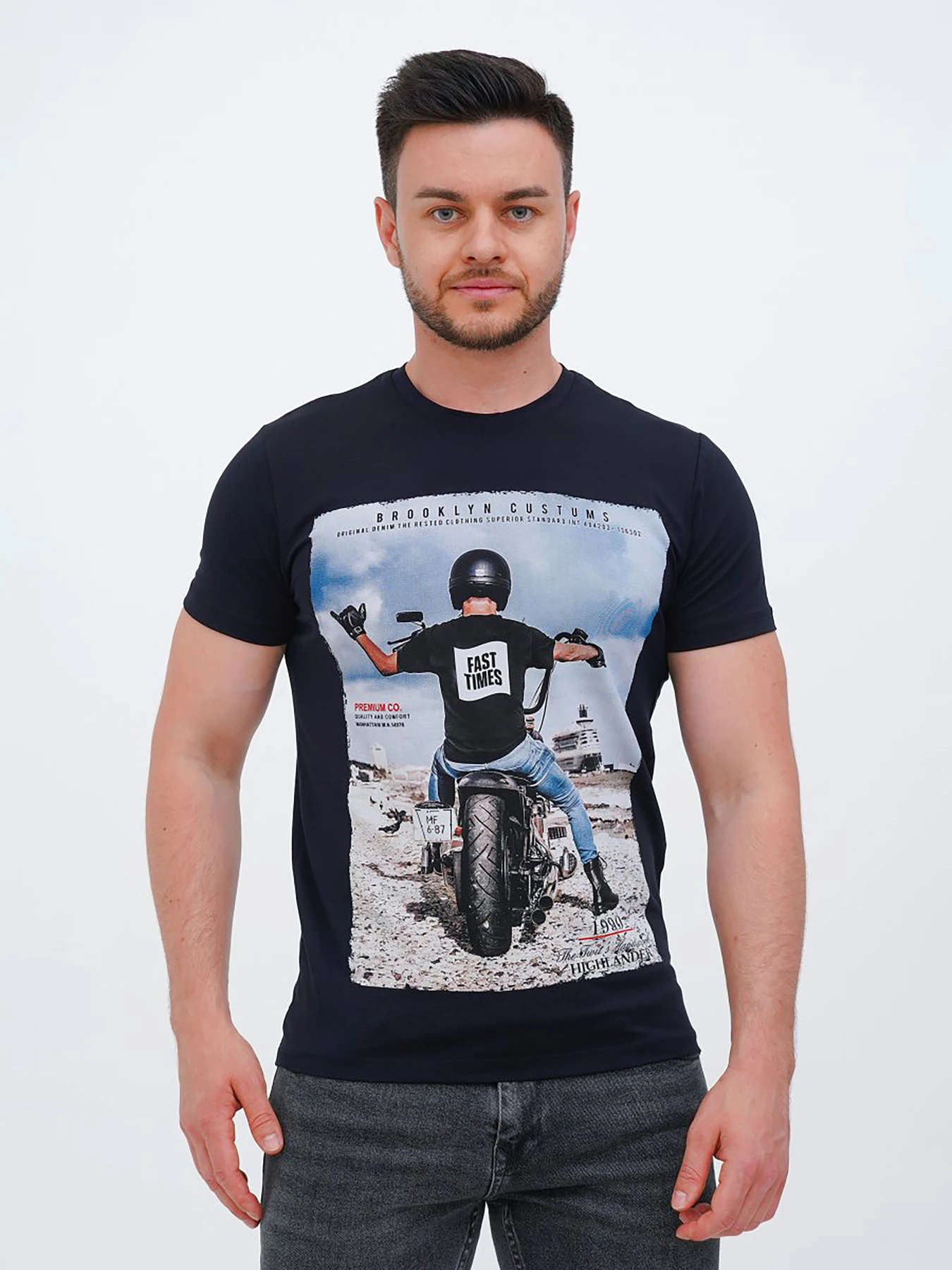 Футболки и поло Trend Collection модель TC12187DarkBlueFTBLK Фото