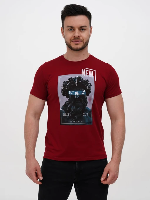 Футболки и поло Trend Collection модель TC12186RedFTBLK Фото
