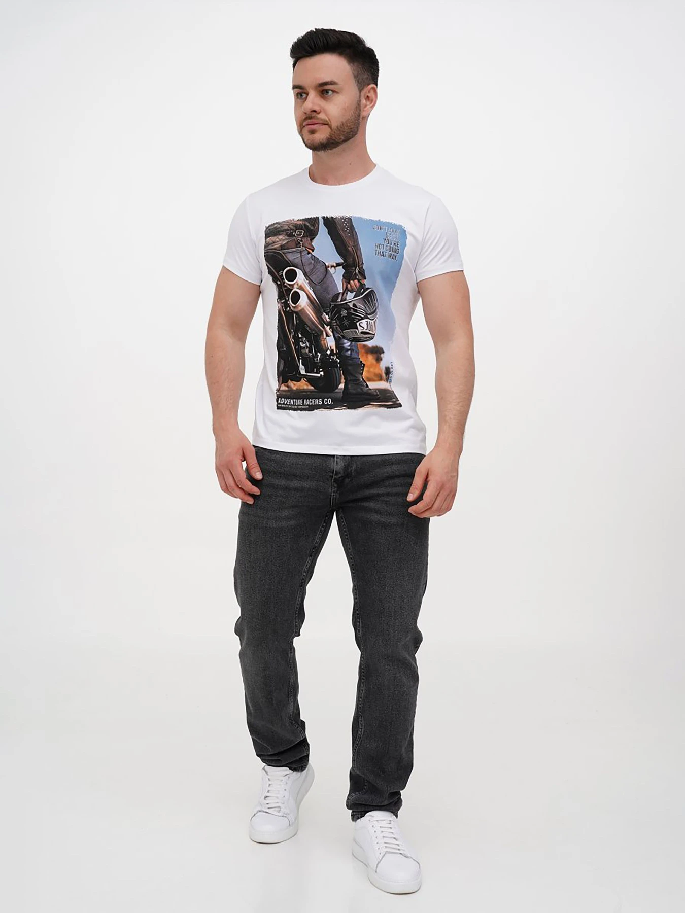 Футболки і поло Trend Collection модель TC12183WhiteFTBLK Фото