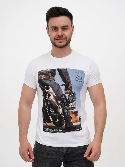 Футболки и поло Trend Collection модель TC12183WhiteFTBLK Фото