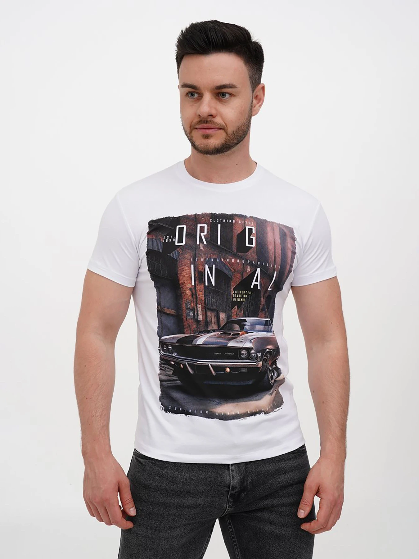 Футболки и поло Trend Collection модель TC12179WhiteFTBLK Фото