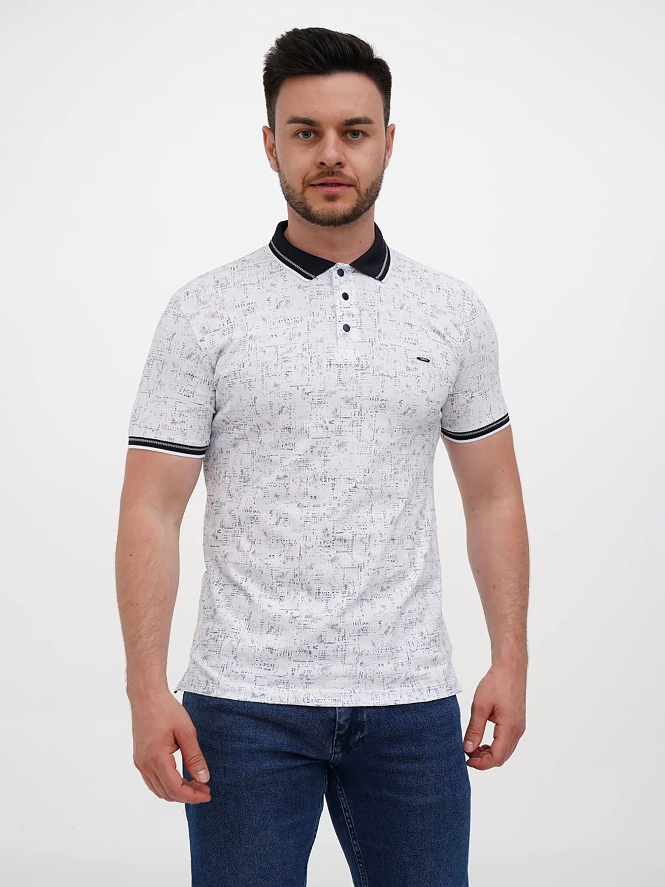 Футболки и поло Trend Collection модель TC12129WhiteFTBLK Фото