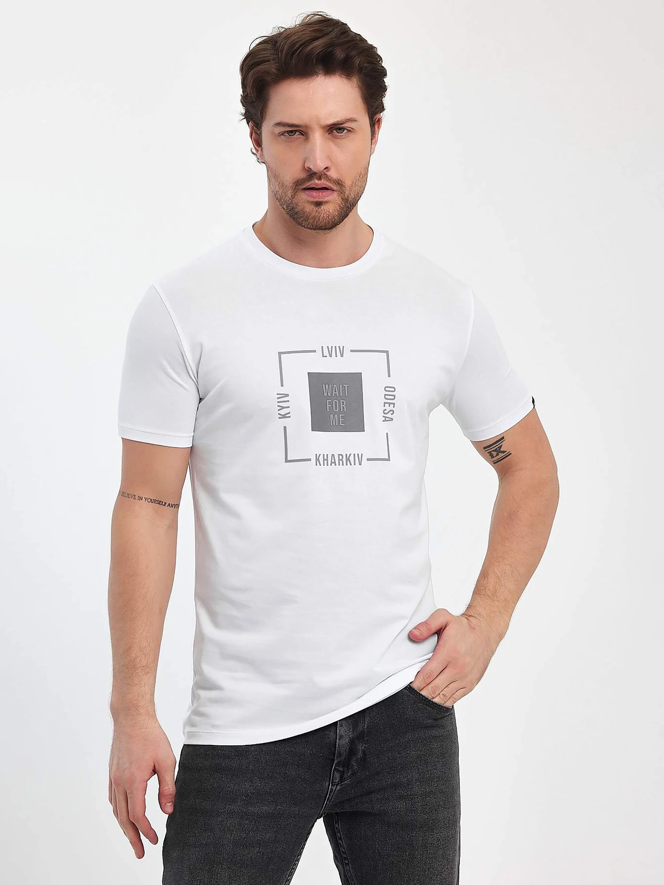 Футболки и поло Trend Collection модель TC11384WhiteFTBLK Фото