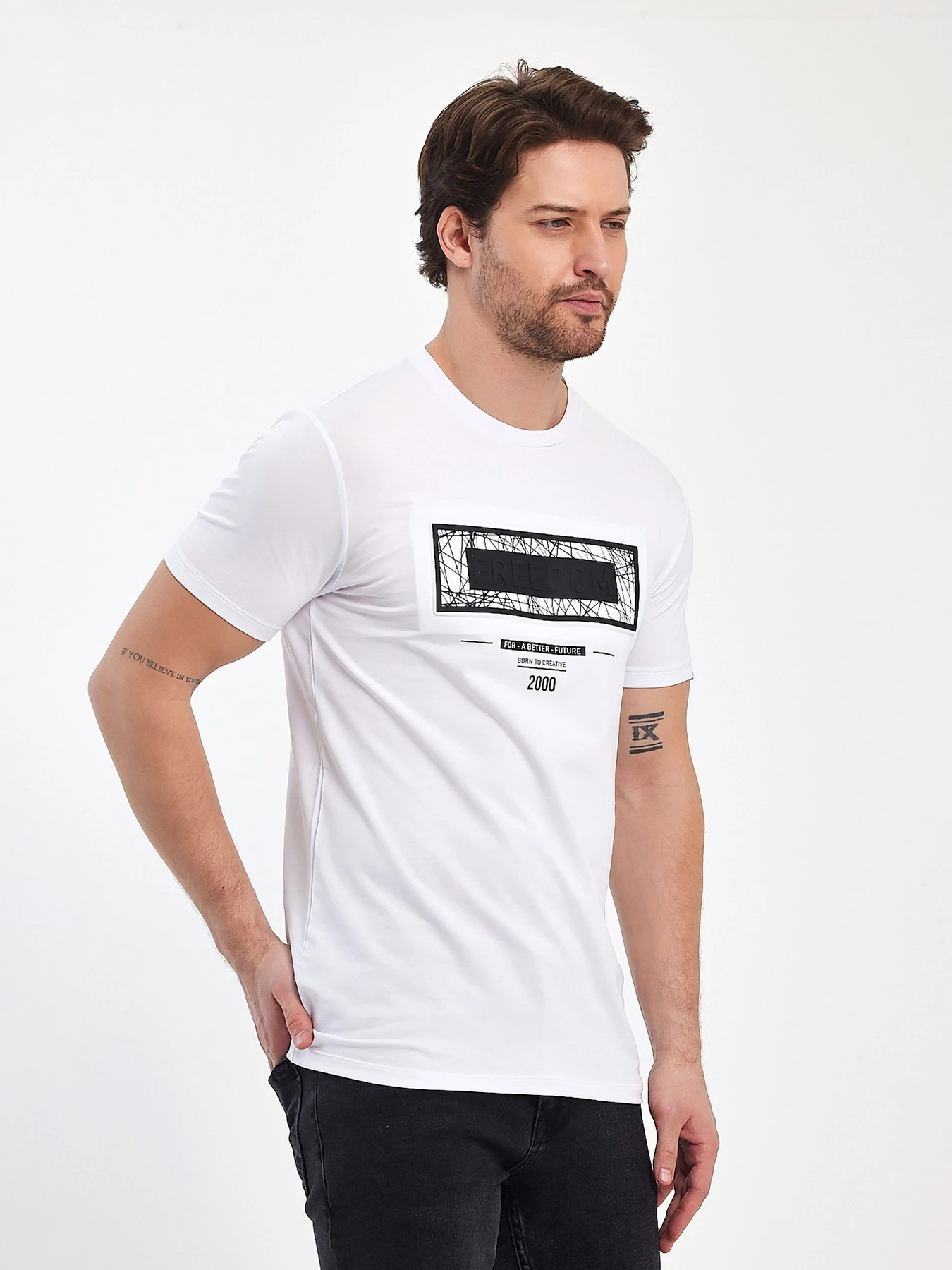 Футболки и поло Trend Collection модель TC11382WhiteFTBLK Фото