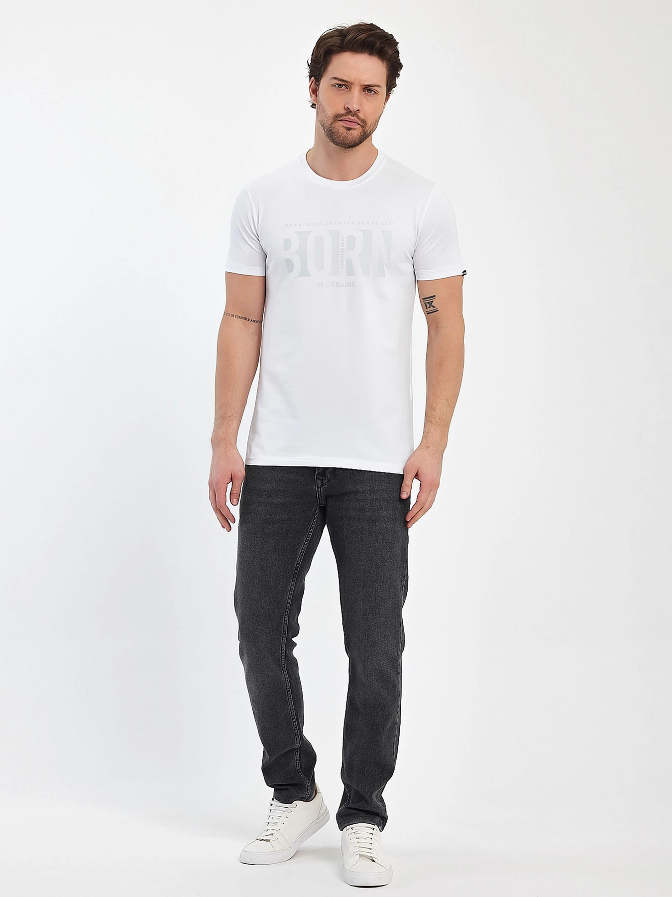 Футболки и поло Trend Collection модель TC11378WhiteFTBLK Фото