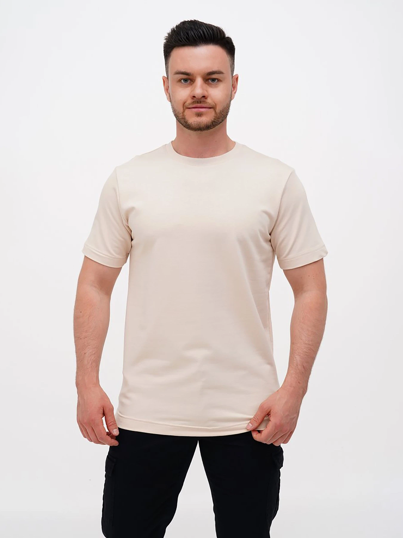 Футболки и поло Trend Collection модель TC11272BeigeFTBLK Фото