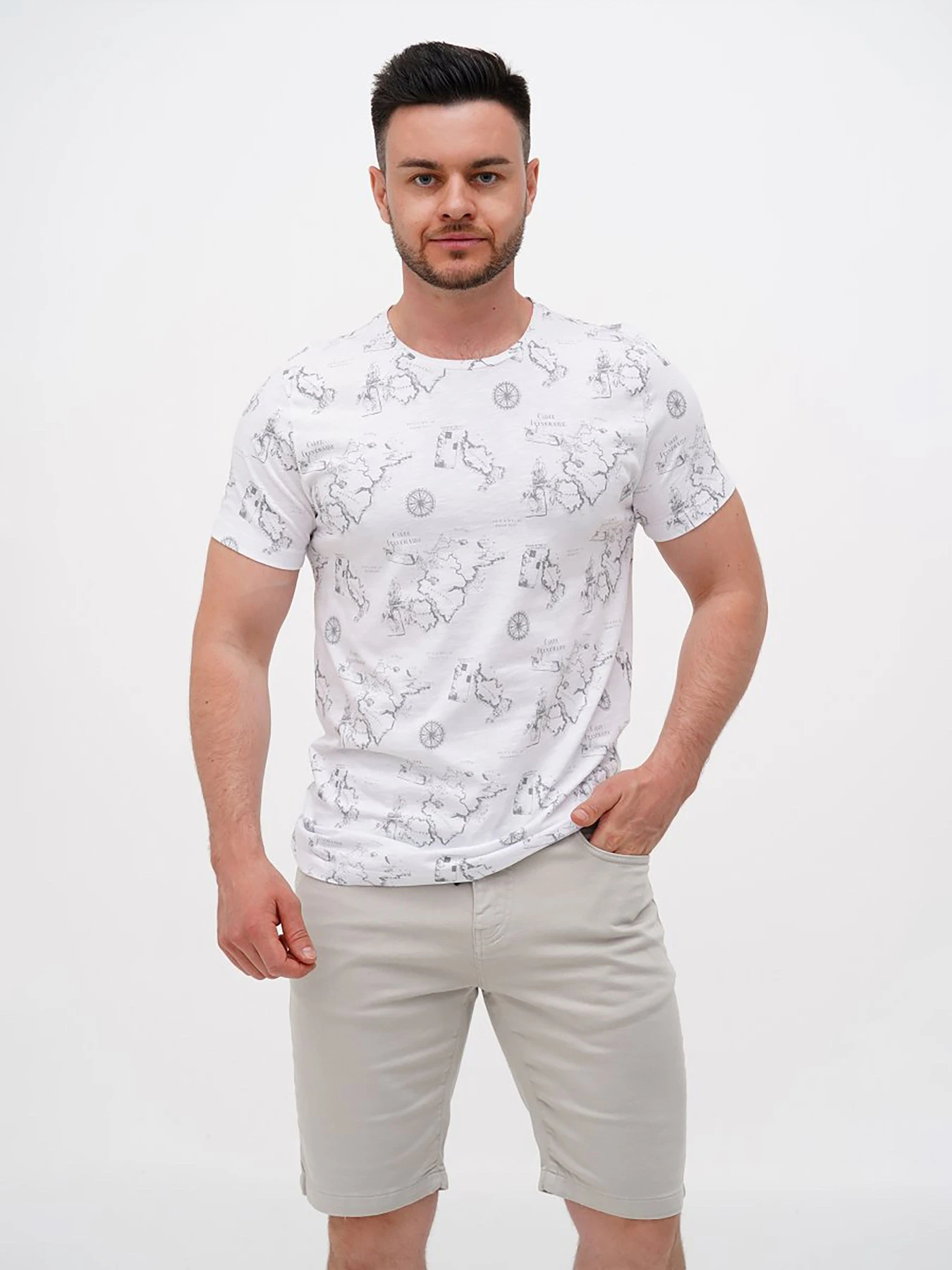 Футболки и поло Trend Collection модель TC11238WhiteFTBLK Фото