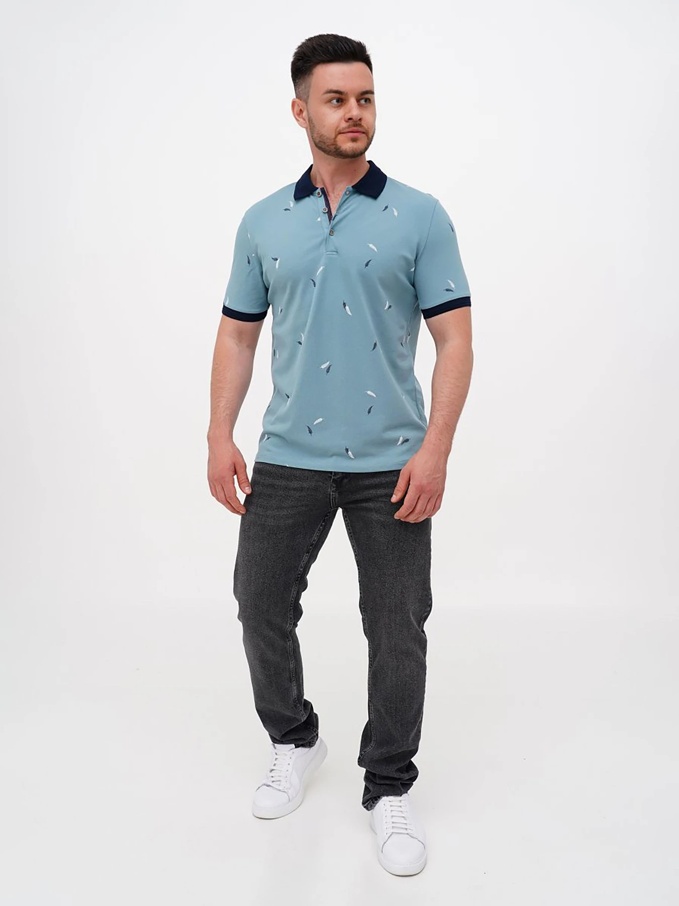 Футболки и поло Trend Collection модель TC11223TurquoiseFTBLK Фото