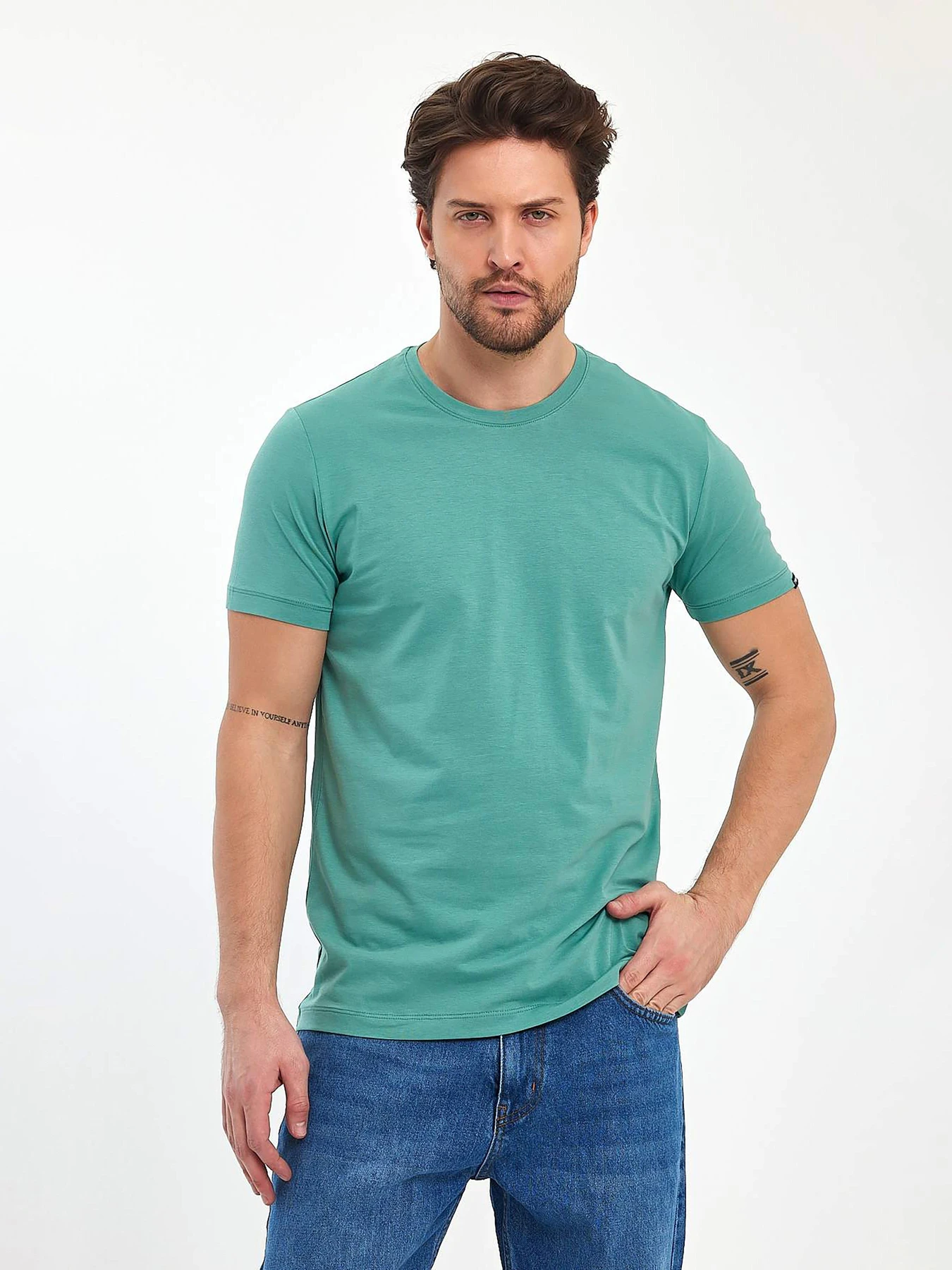 Футболки и поло Trend Collection модель TC11174LightGreenFTBLK Фото