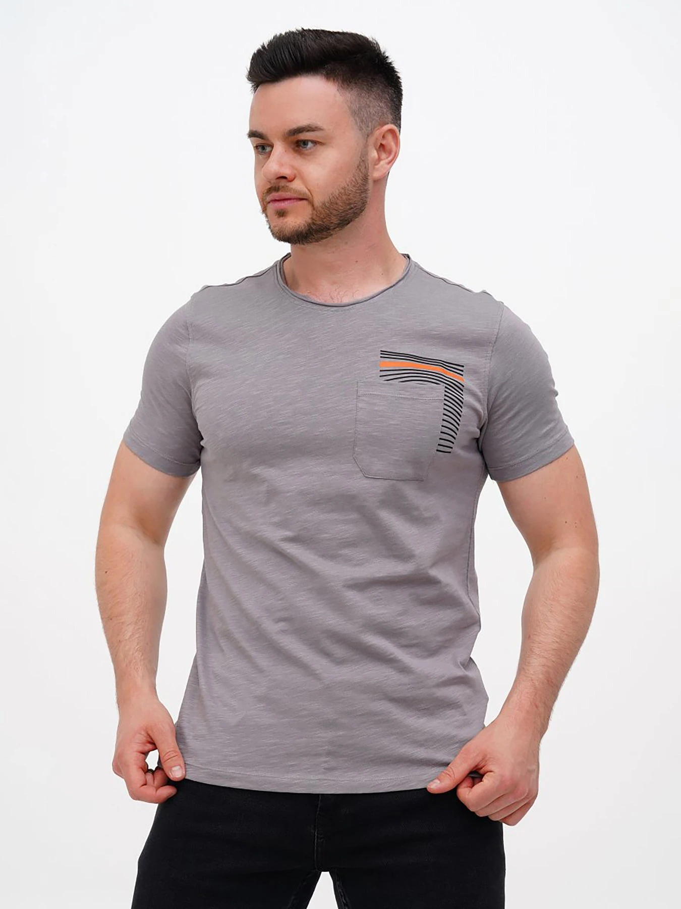 Футболки и поло Trend Collection модель TC11113GreyFTBLK Фото