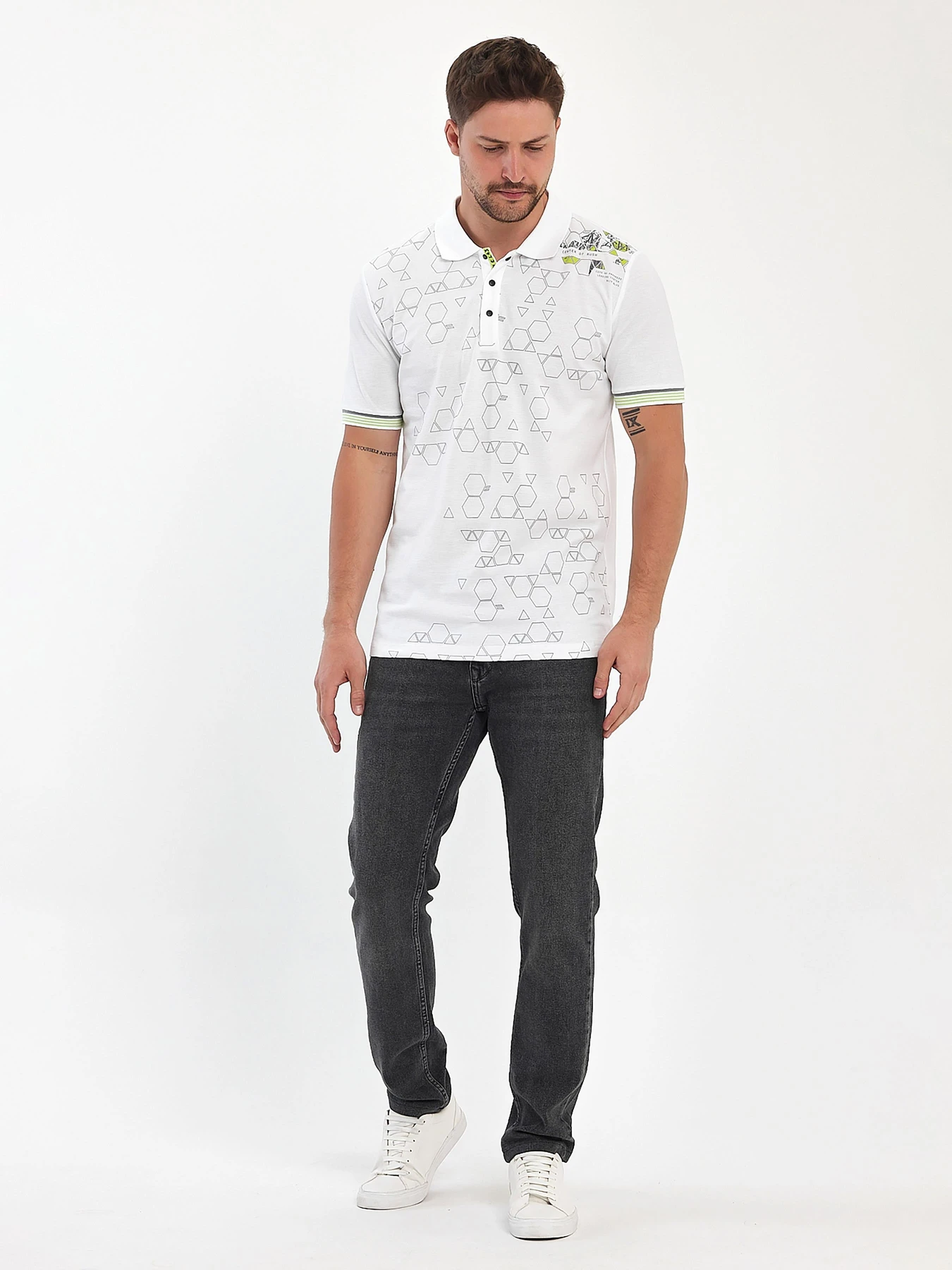 Футболки и поло Trend Collection модель TC11104WhiteFTBLK Фото