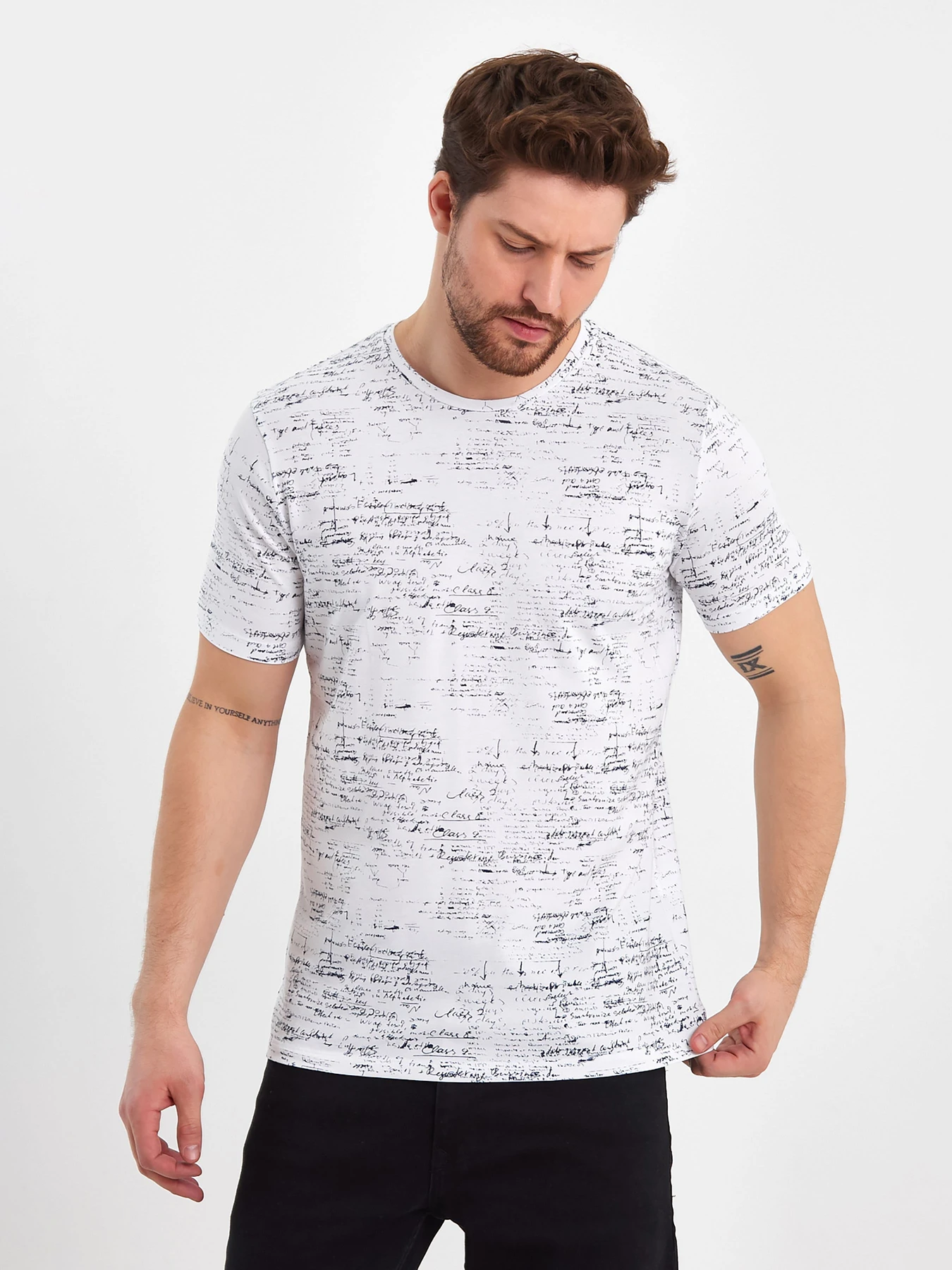 Футболки и поло Trend Collection модель TC11095WhiteFTBLK Фото