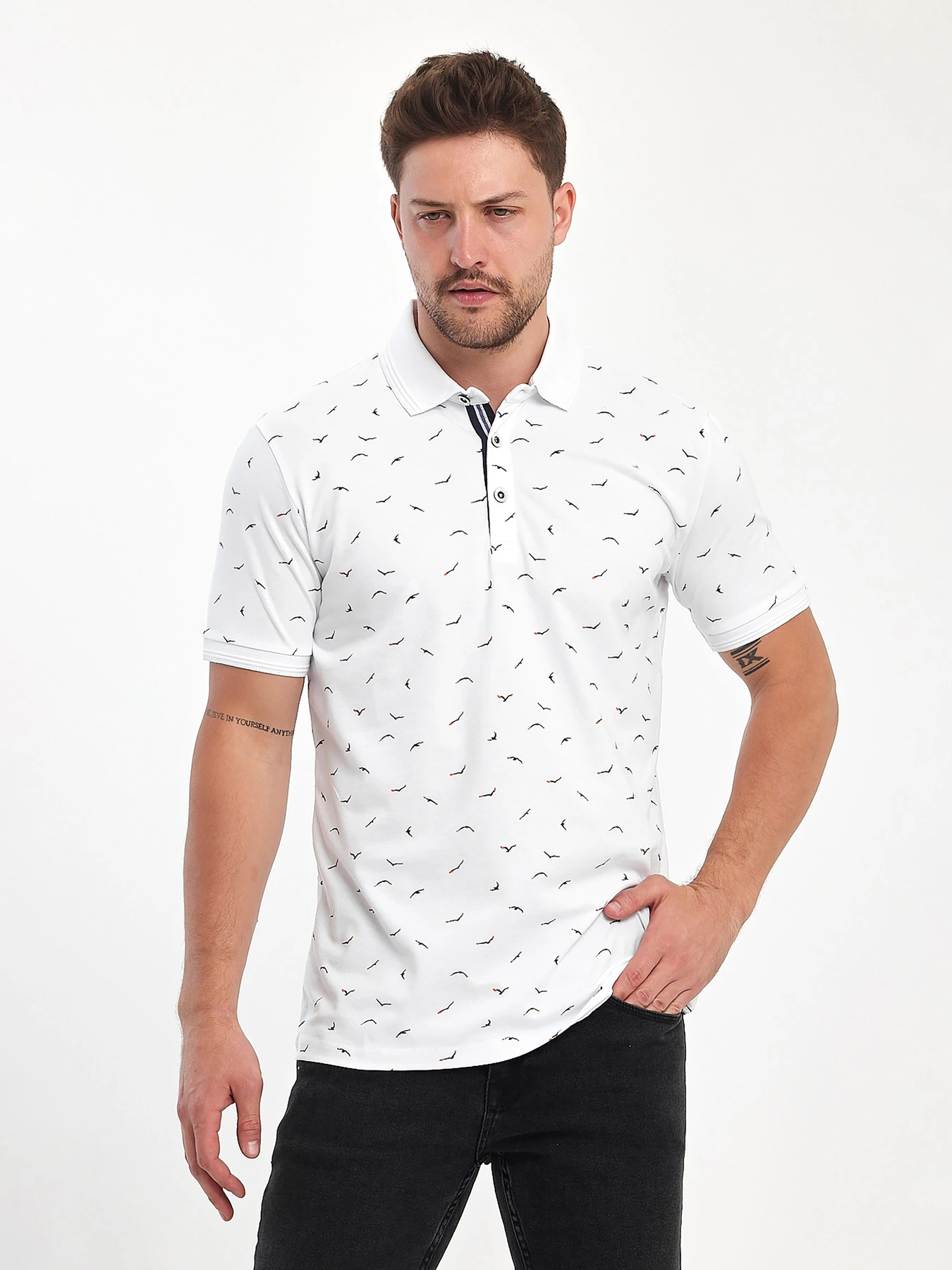 Футболки и поло Trend Collection модель TC11078WhiteFTBLK Фото