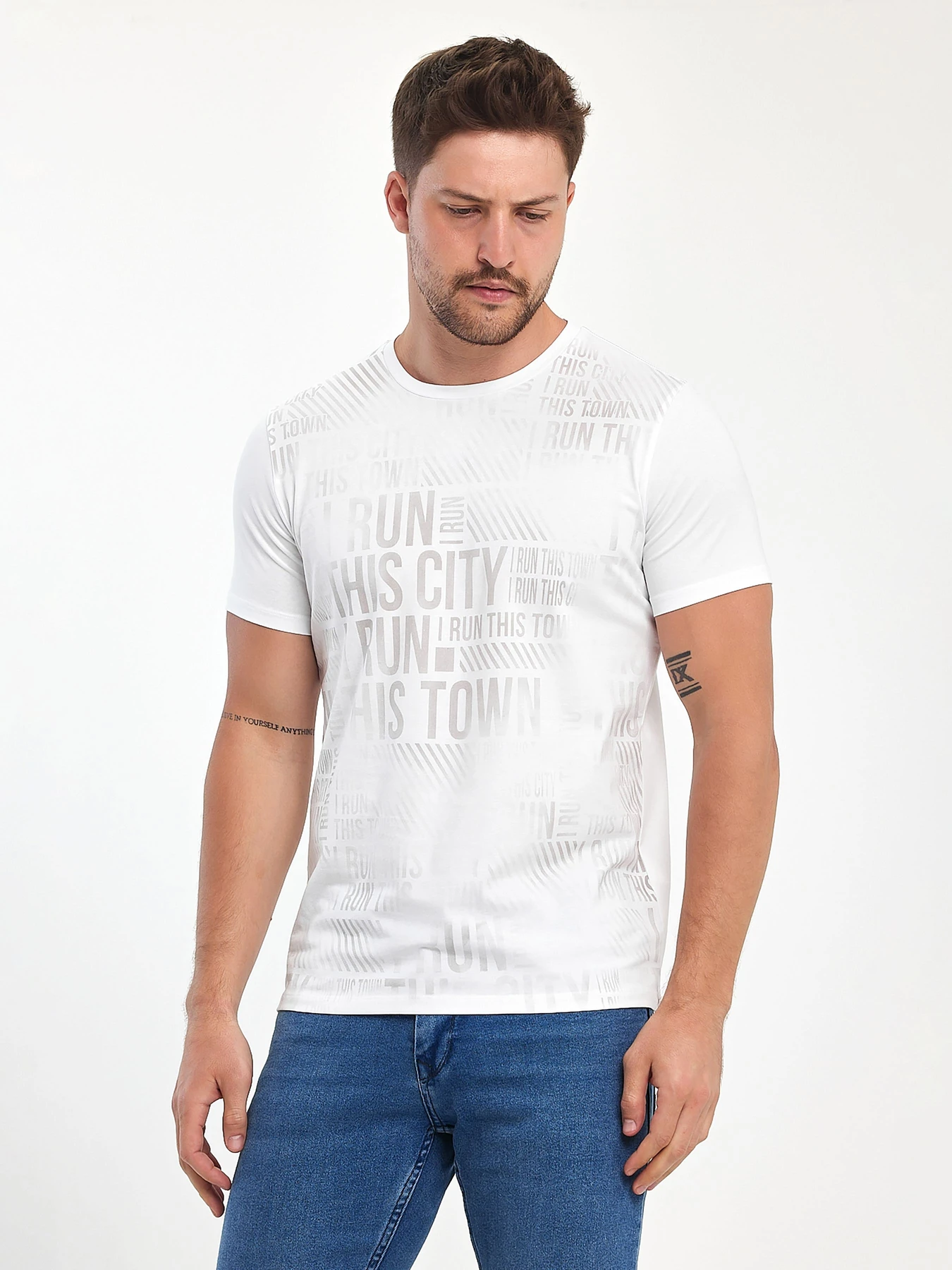 Футболки и поло Trend Collection модель TC11065WhiteFTBLK Фото