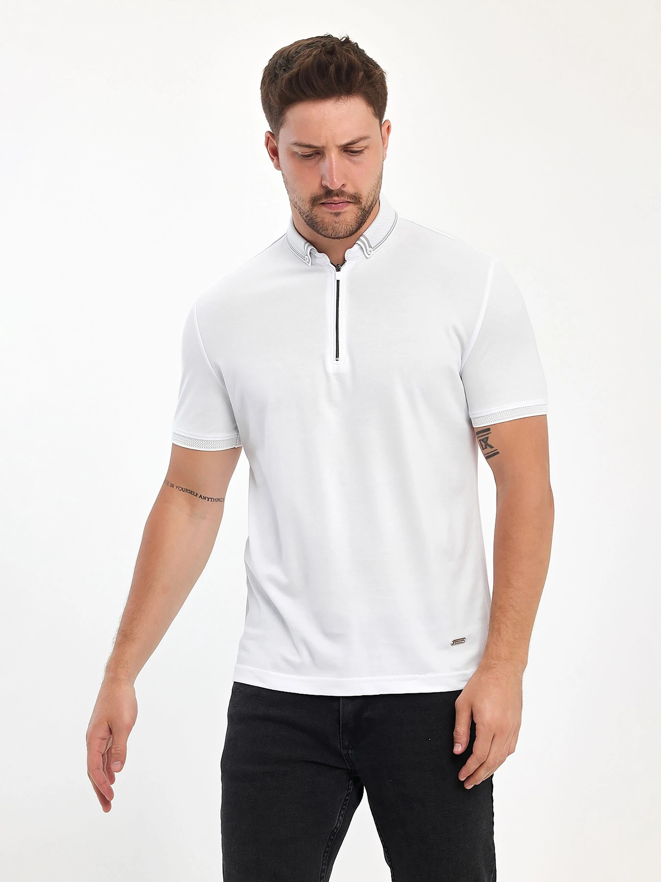 Футболки и поло Trend Collection модель TC11059WhiteFTBLK Фото