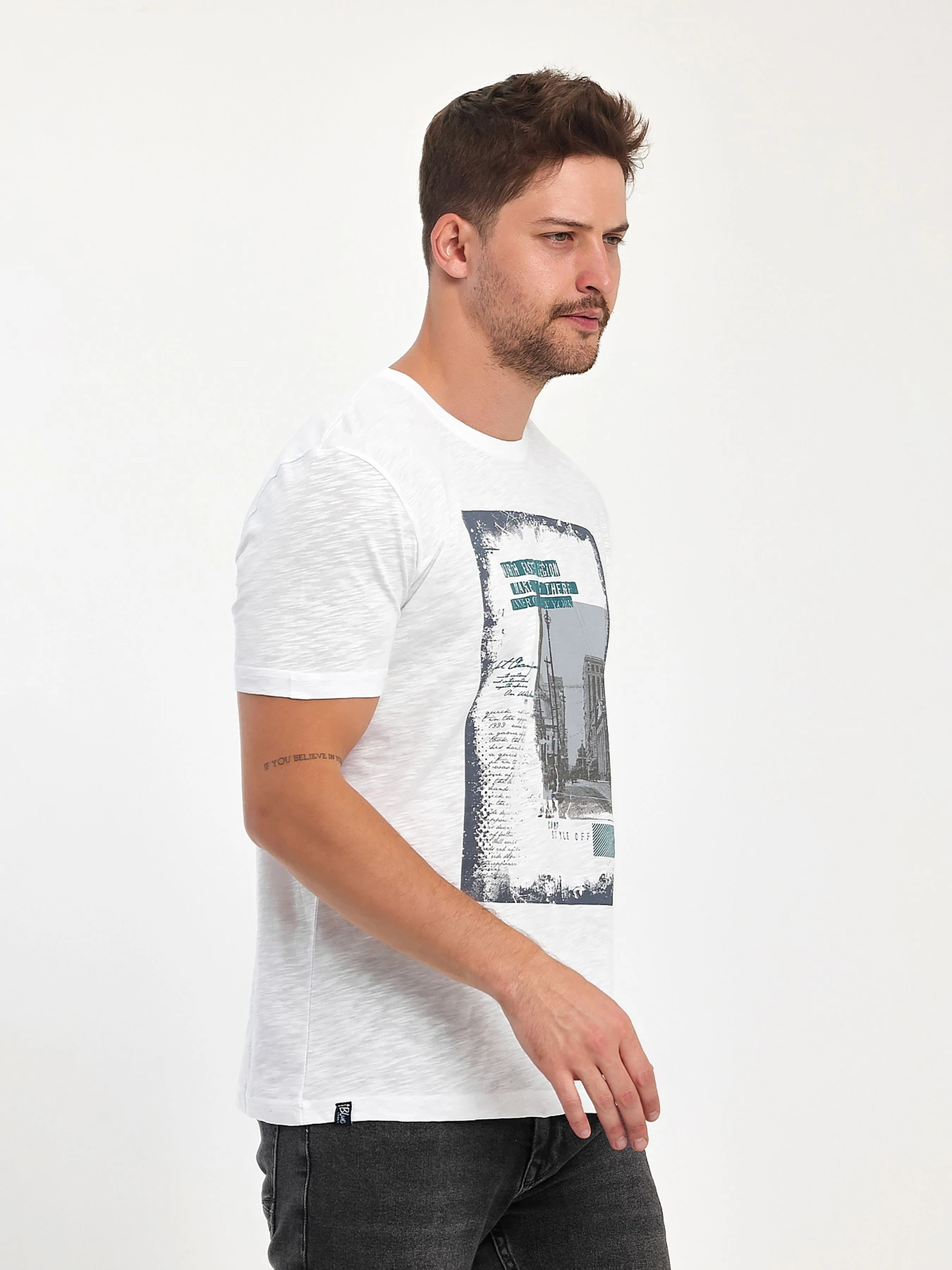 Футболки и поло Trend Collection модель TC10991WhiteFTBLK Фото
