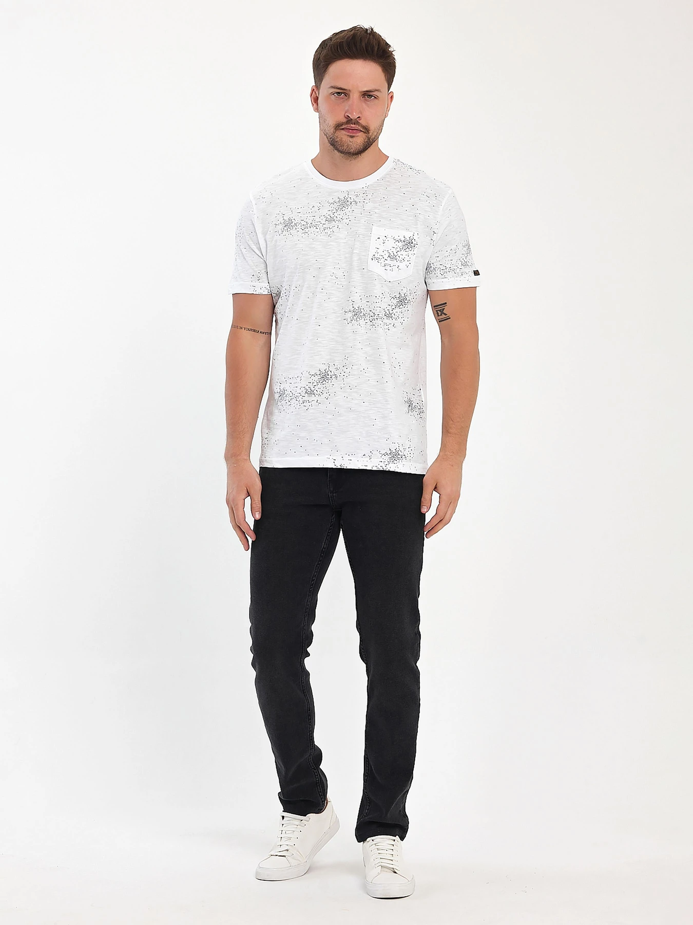 Футболки і поло Trend Collection модель TC10987WhiteFTBLK Фото